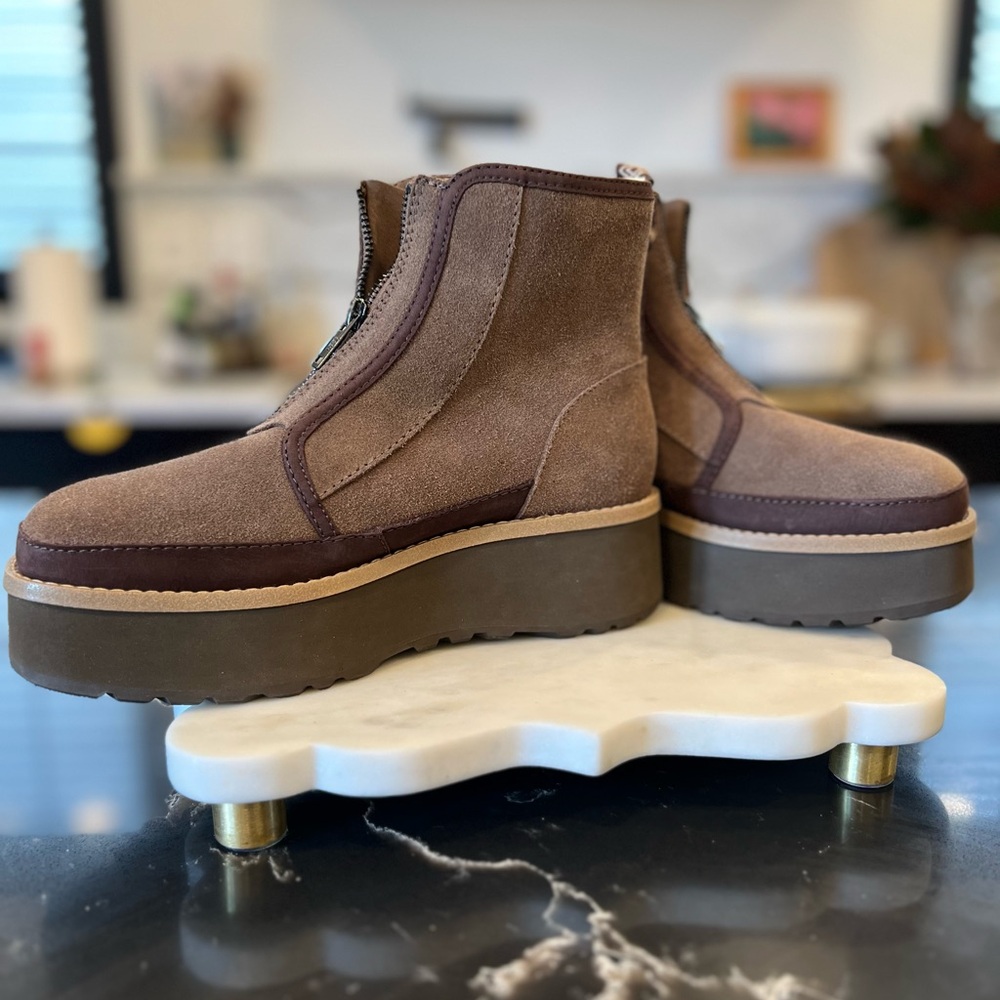 UGG **Brand New w/ Tags** Cityfunc Zip Boots, Hickory Suede, Size 8